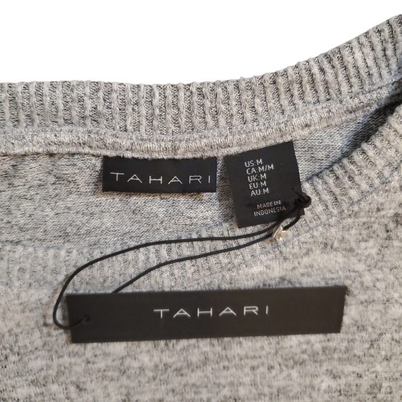 Tahari Women's Heather Gray Super Soft Pullover Long Sleeve Sweater Medium - Picture 5 of 6